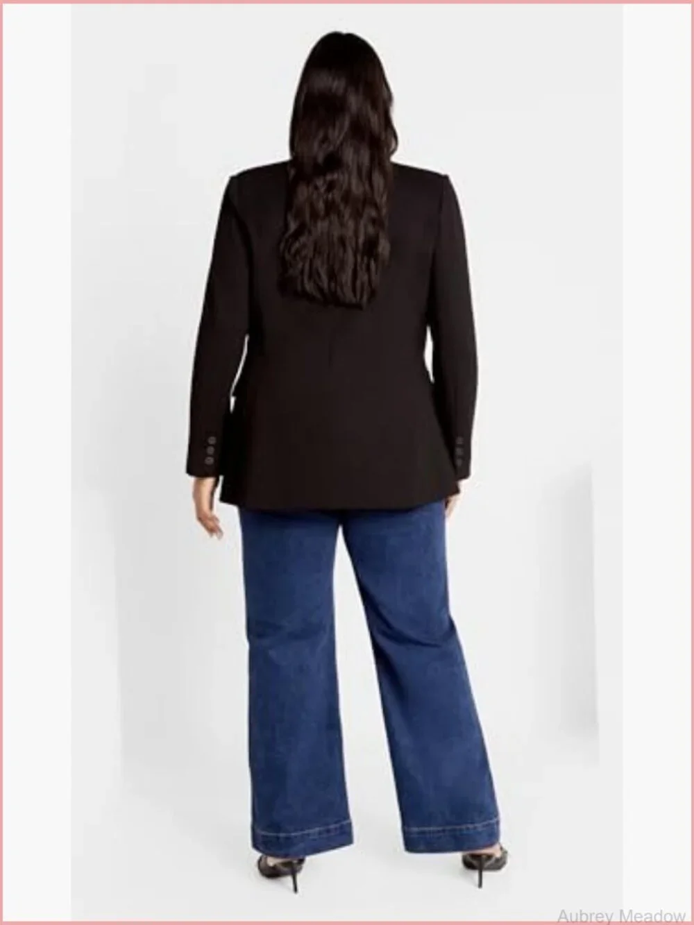 Women's Plus Size Collared Neck Long Sleeve Jacket